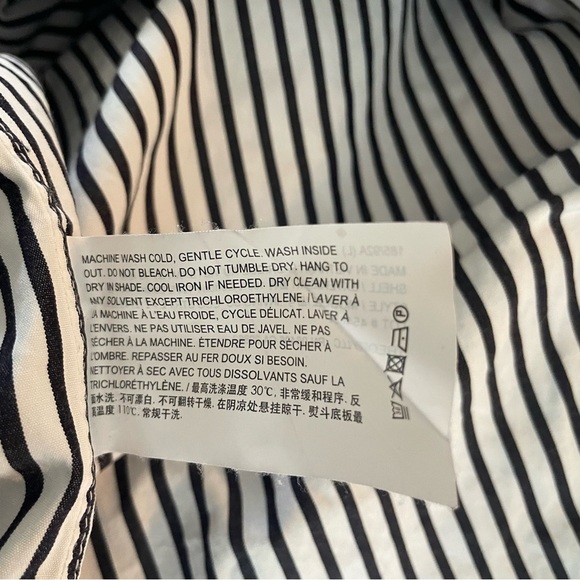 Theory men’s Irving eco stripe black and white button down shirt 22709 - Picture 7 of 9